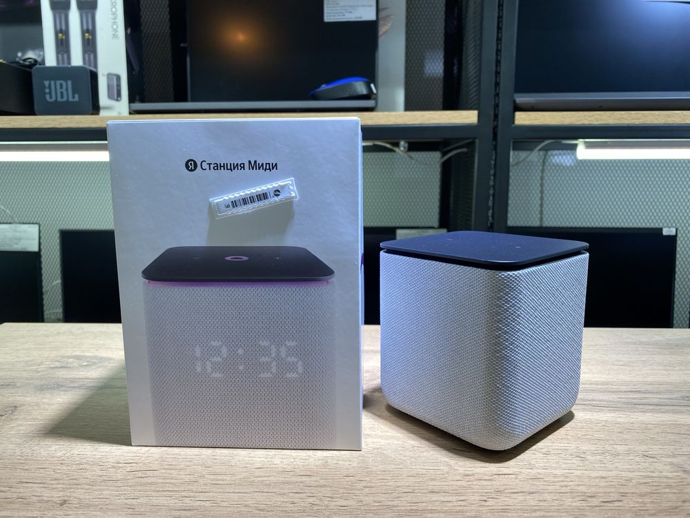 Яндекс Станция Миди, серый, YNDX-00054, 24 Вт, с Zigbee, 10534/А10