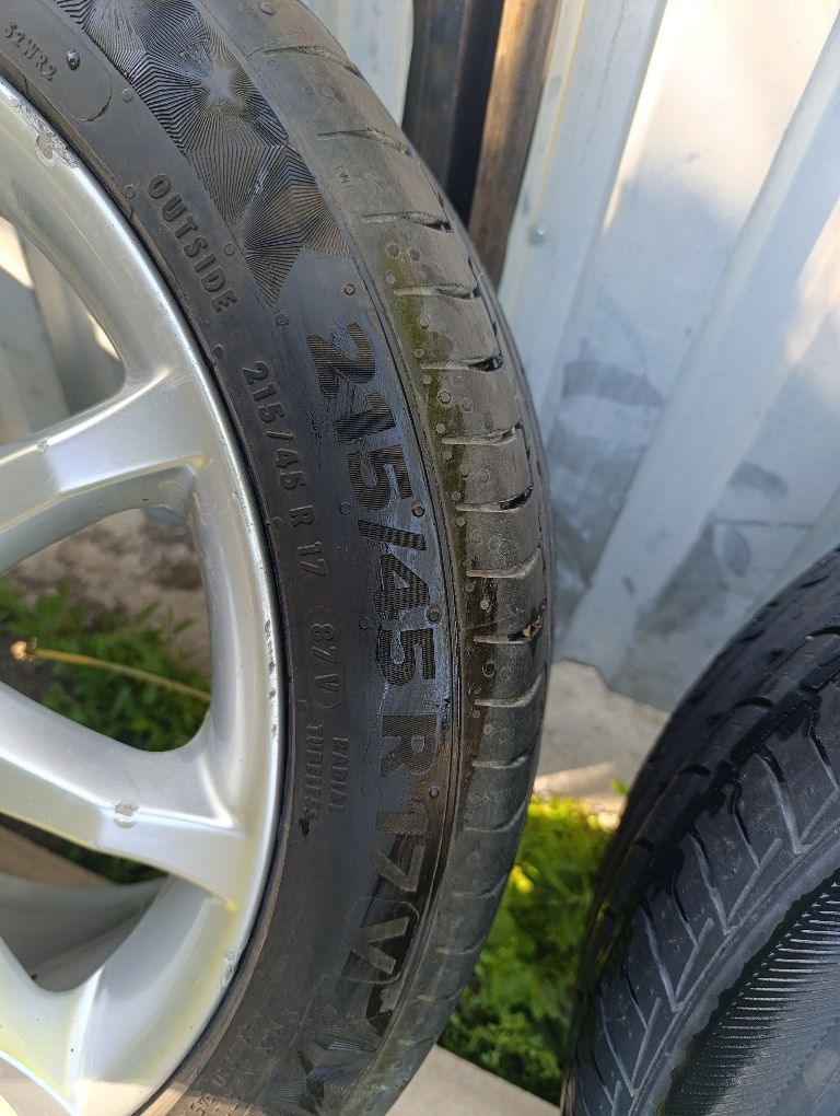 Продам диски R17/215/45 с летней резинойной