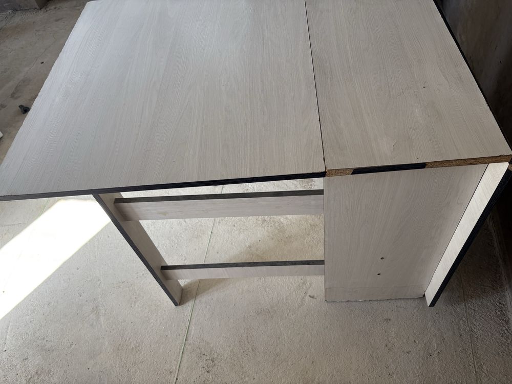Стол-книжка 170х80x70 см, ДСП, белый стул Алматы