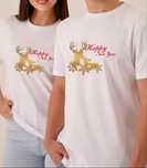2 белые новогодние футболки с надписью Happy new year 2xl, 3xl