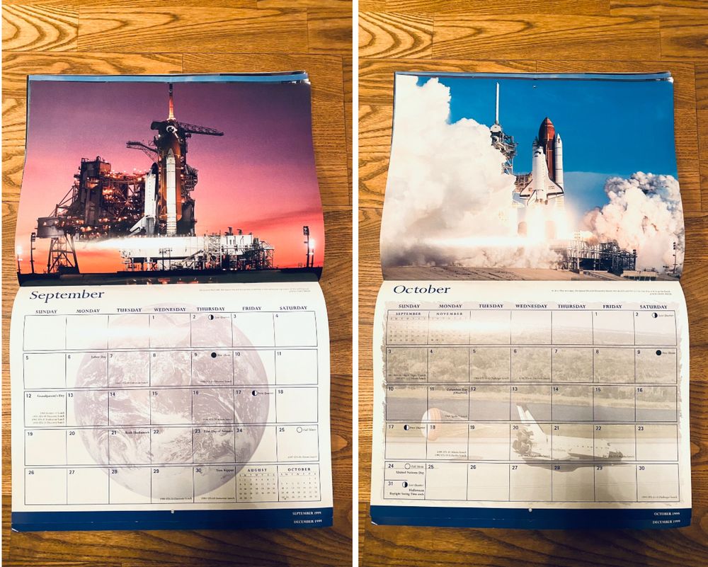Календарь Nasa 1999 год