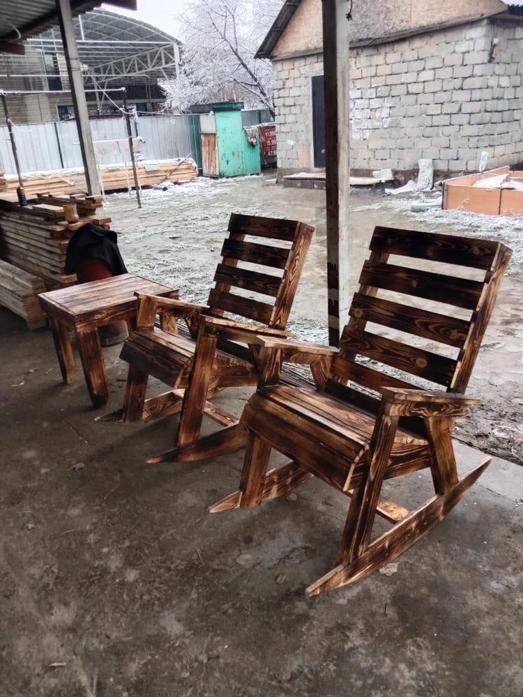 Кресло качалка из паллет гарантия качества100%