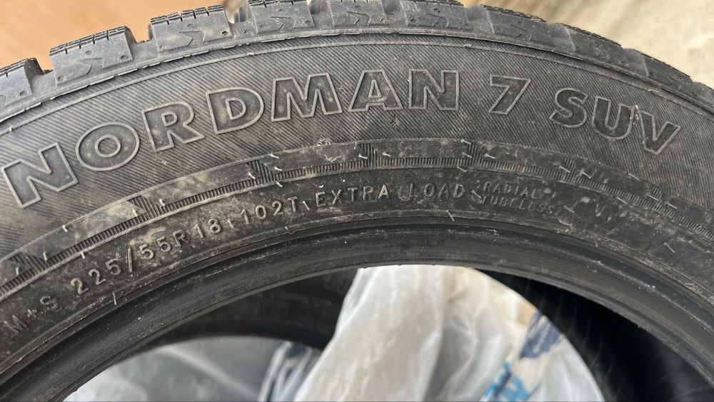 Шины шипованные Nokian Nordman 7 SUV 225/55 R18 102T с шипами