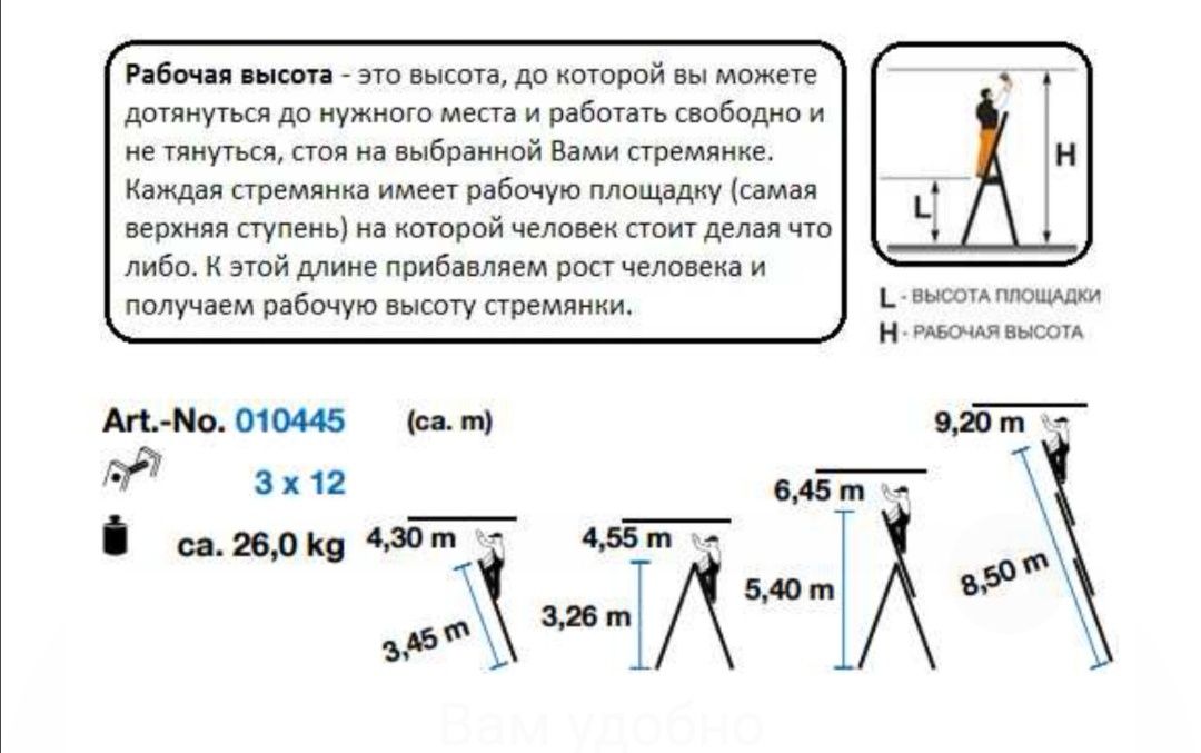 Аренда Лестница Стремянка с доставкой