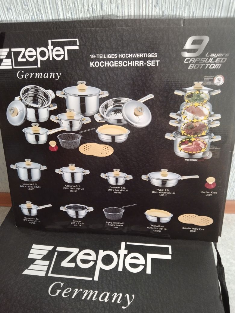Новый набор кастрюлю фирмы Zepter