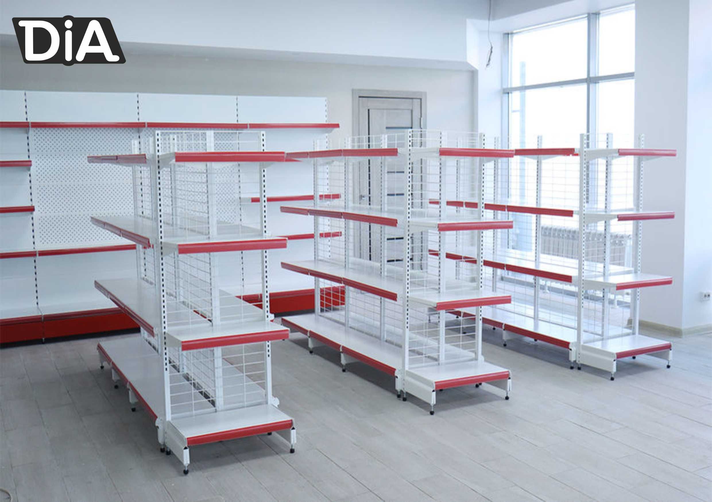 Металлический стеллаж сборный, торговые стеллажи, железная мебель ksts