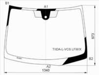 Стекло лобовое  Nissan Tiida