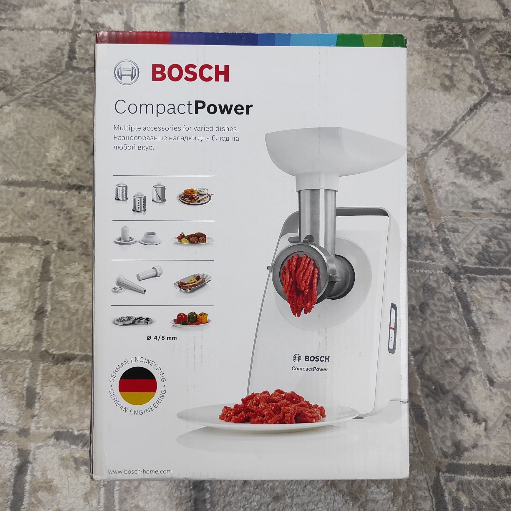 НОВЫЙ, ЗАПЕЧАТАННЫЙ Мясорубка CompactPower Bosch MFW3540W