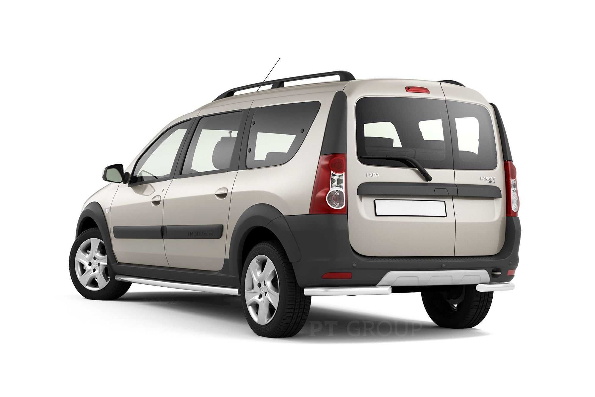 Защита заднего бампера угловая для LADA Largus и Largus Cross