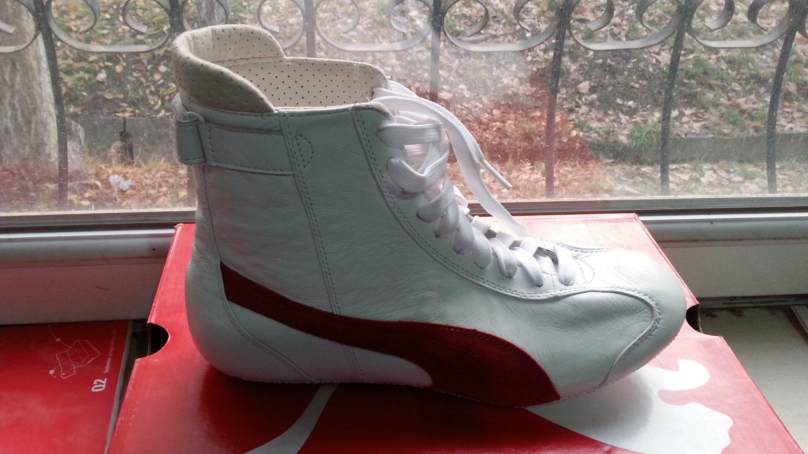 Обувь для бокса и борьбы производство Puma, натуральная кожа