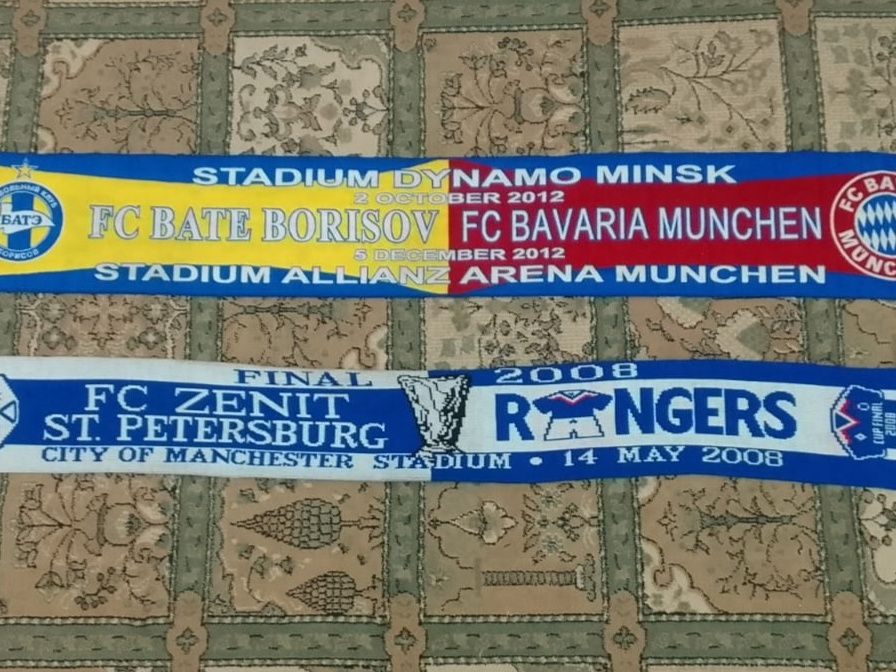 Футбольный шарф Bavaria, Zenit,  Real Madrid, MU , Barcelona