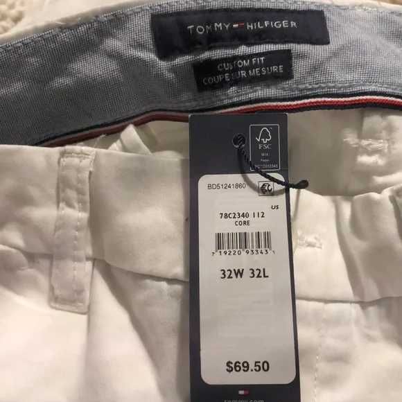 Tommy Hilfiger мужские брюки чиносы белые