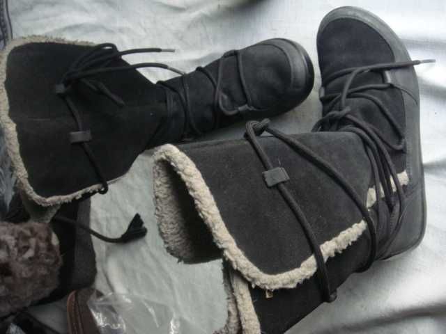 Сапоги с натуральным мехом Clarks Англия 37-38 р латексная подошва