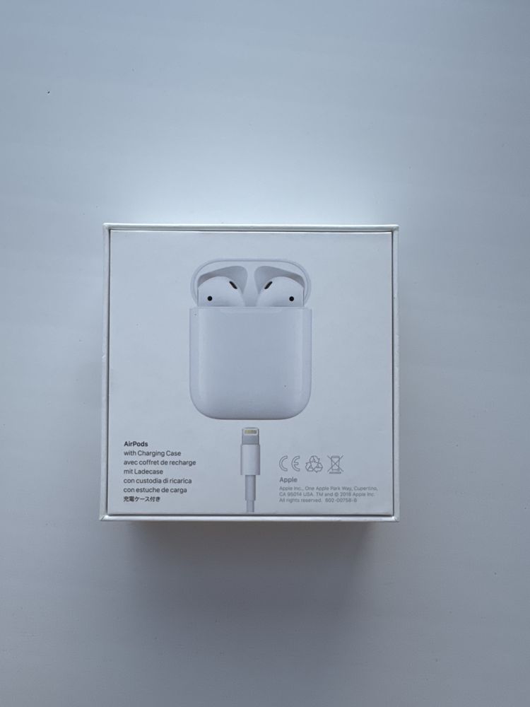 AirPods 2 (оригинал) с зарядным кейсом