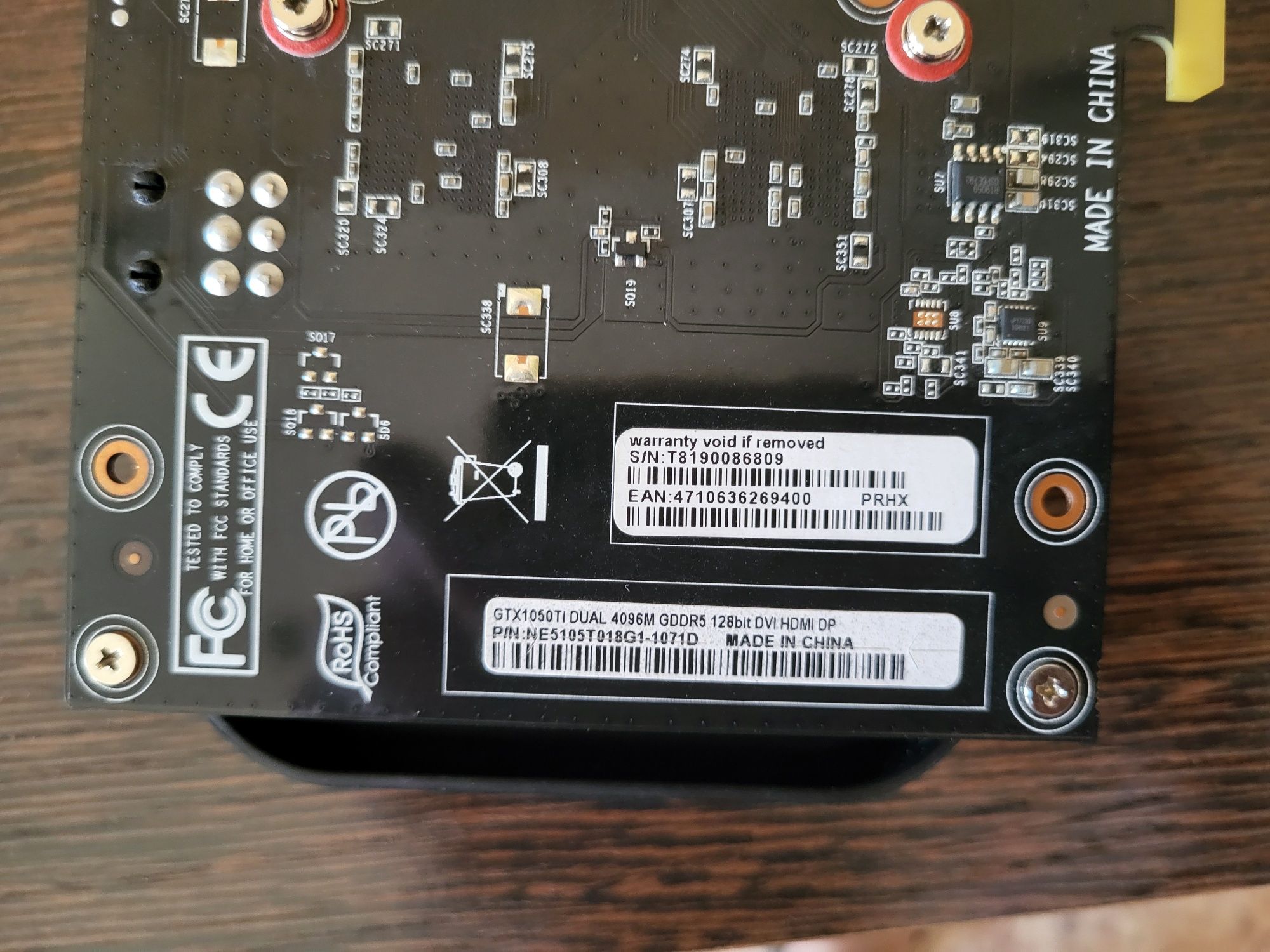 Видеокарта GTX 1050TI