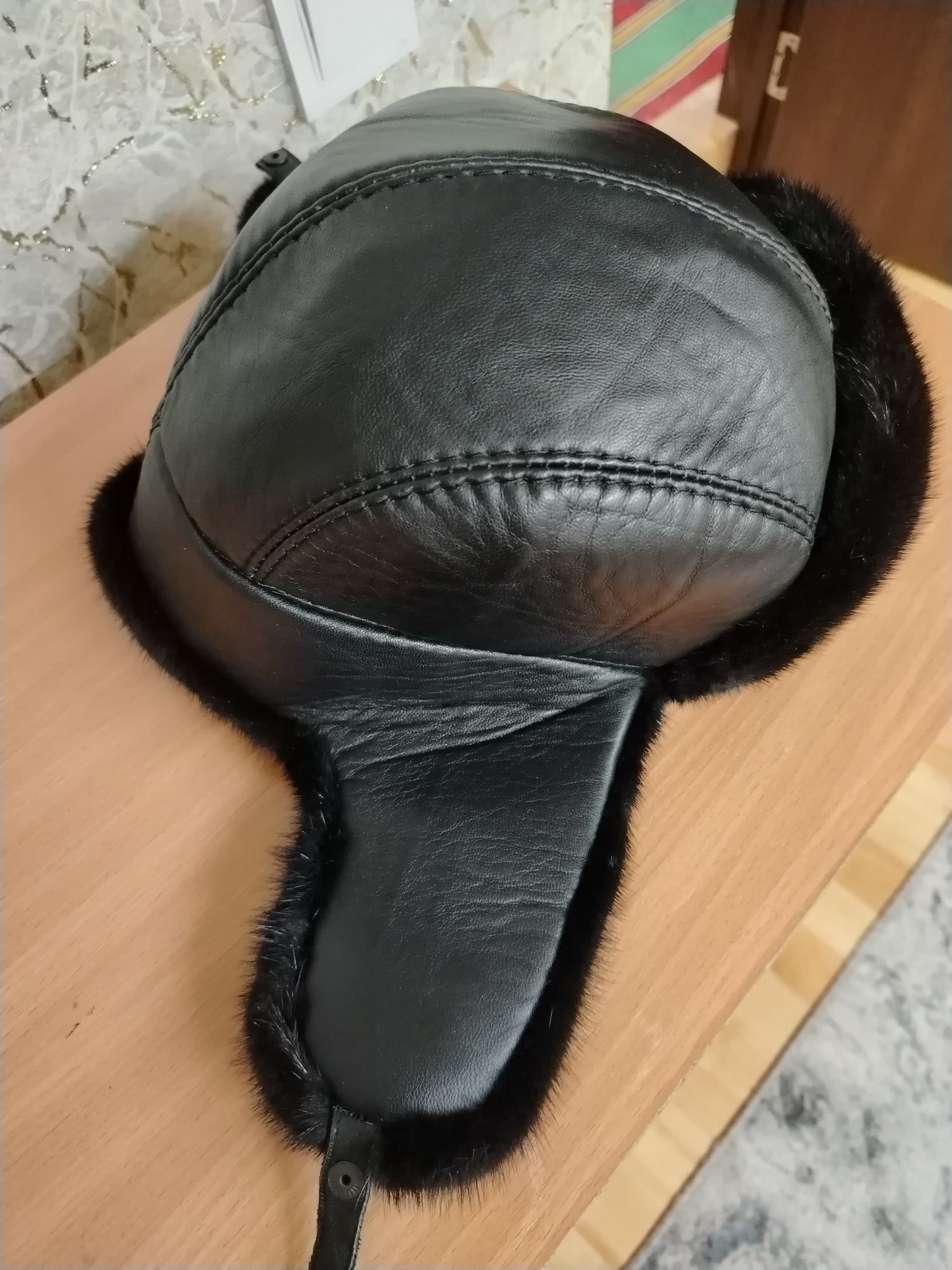 Шапка ушанка норкавая..