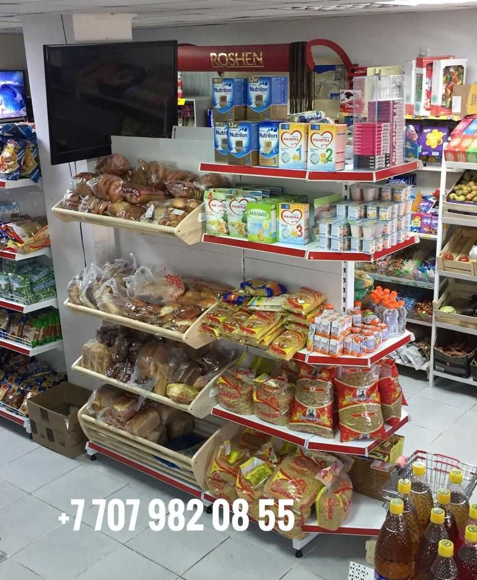 Стеллажи, полки, торговое оборудование, Талдыкорган, рассрочка