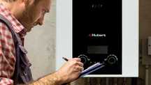 На 100 квадратов Настенный газовый котел Hubert DL + Дымоход