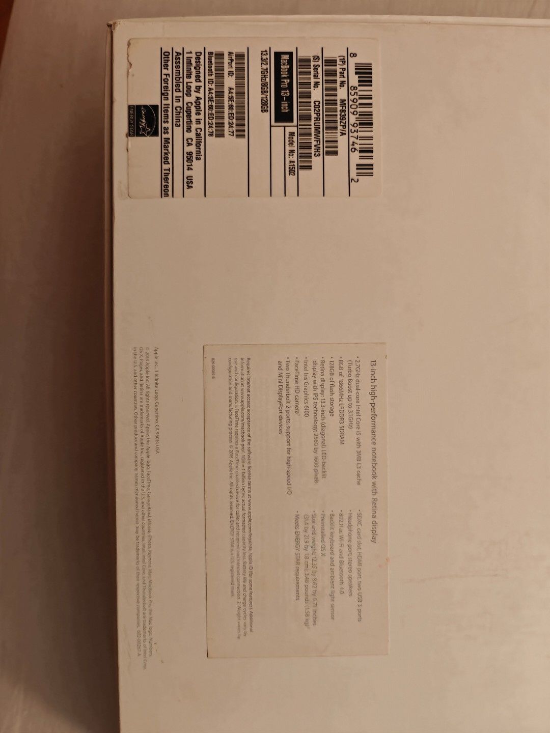 MacBook pro 13 2015года