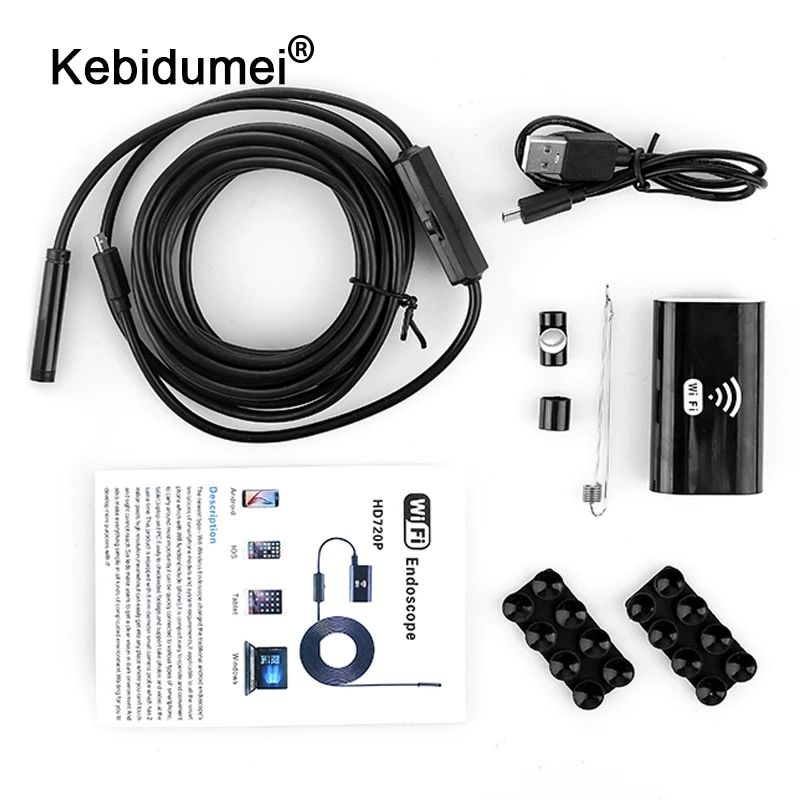3.9 mm Wi-Fi эндоскоп 1м 1,5м 2м 3,5м 5м 10м бороскоп бараскоп камера