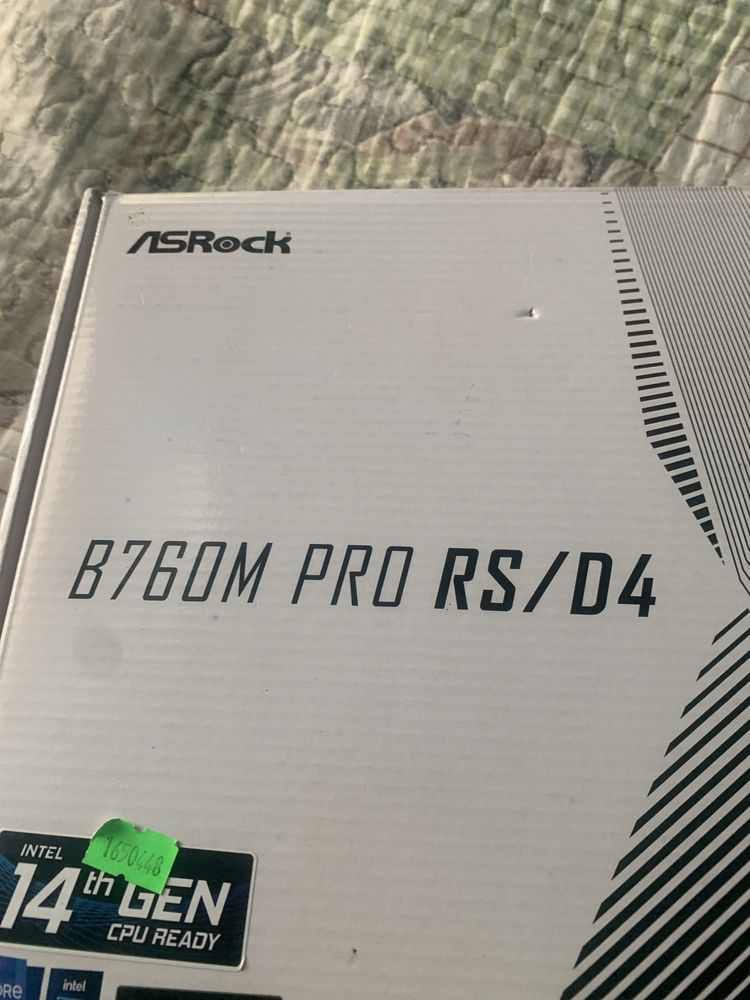 Продам материнскую плату b760m pro rs d4 поддержка процессора 12,13,14