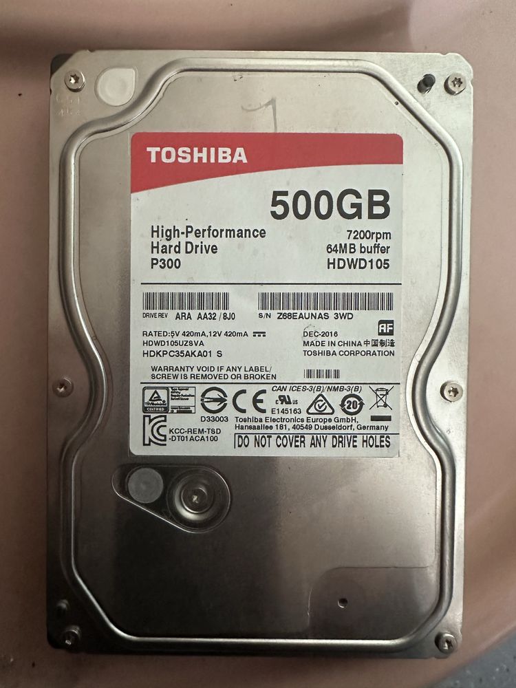 Жесткие диски HDD и SSD