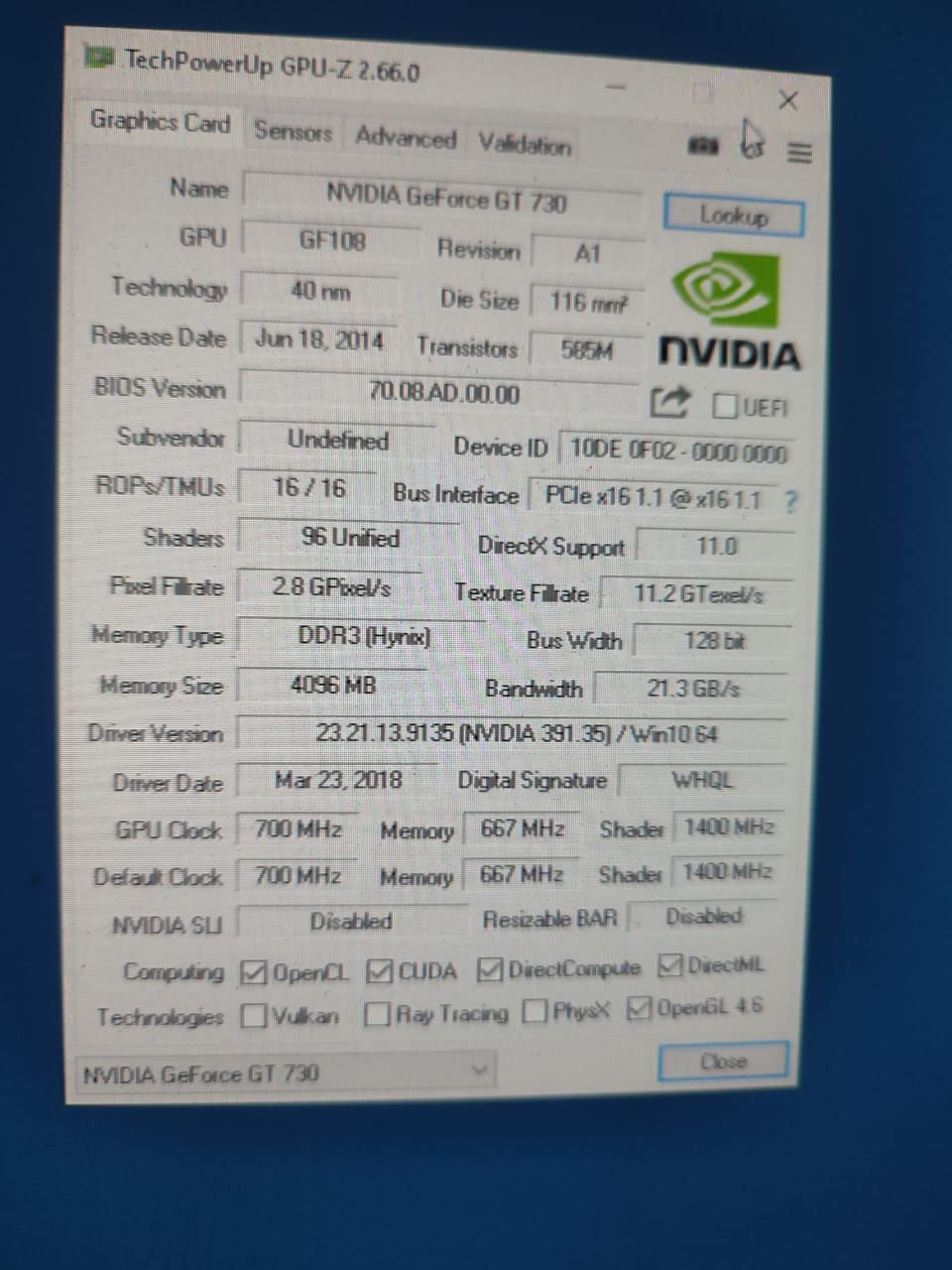 Продам видеокарту Nvidia GT 730