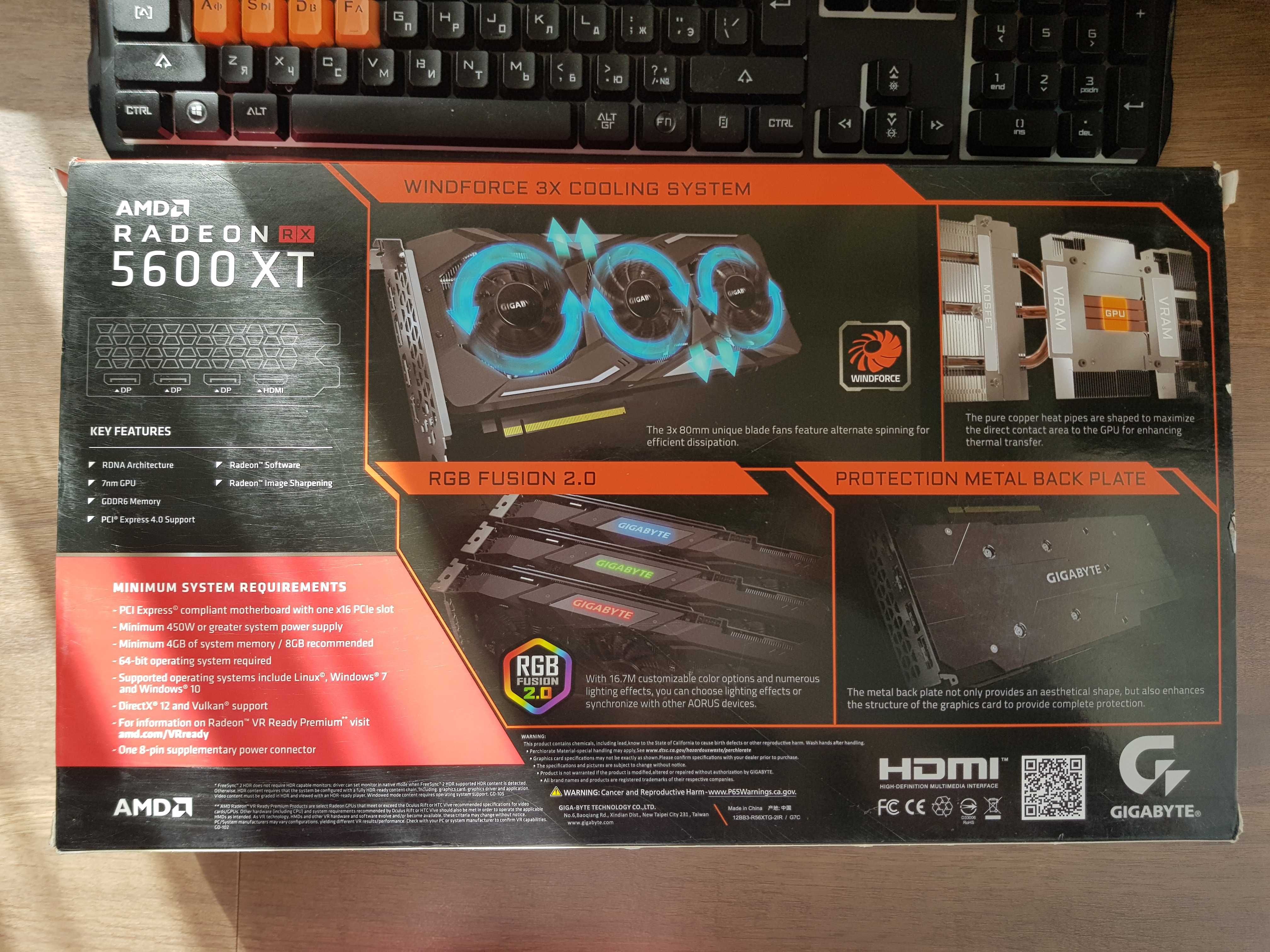 Видеокарта Gigabyte AMD Radeon RX 5600 XT GAMING OC