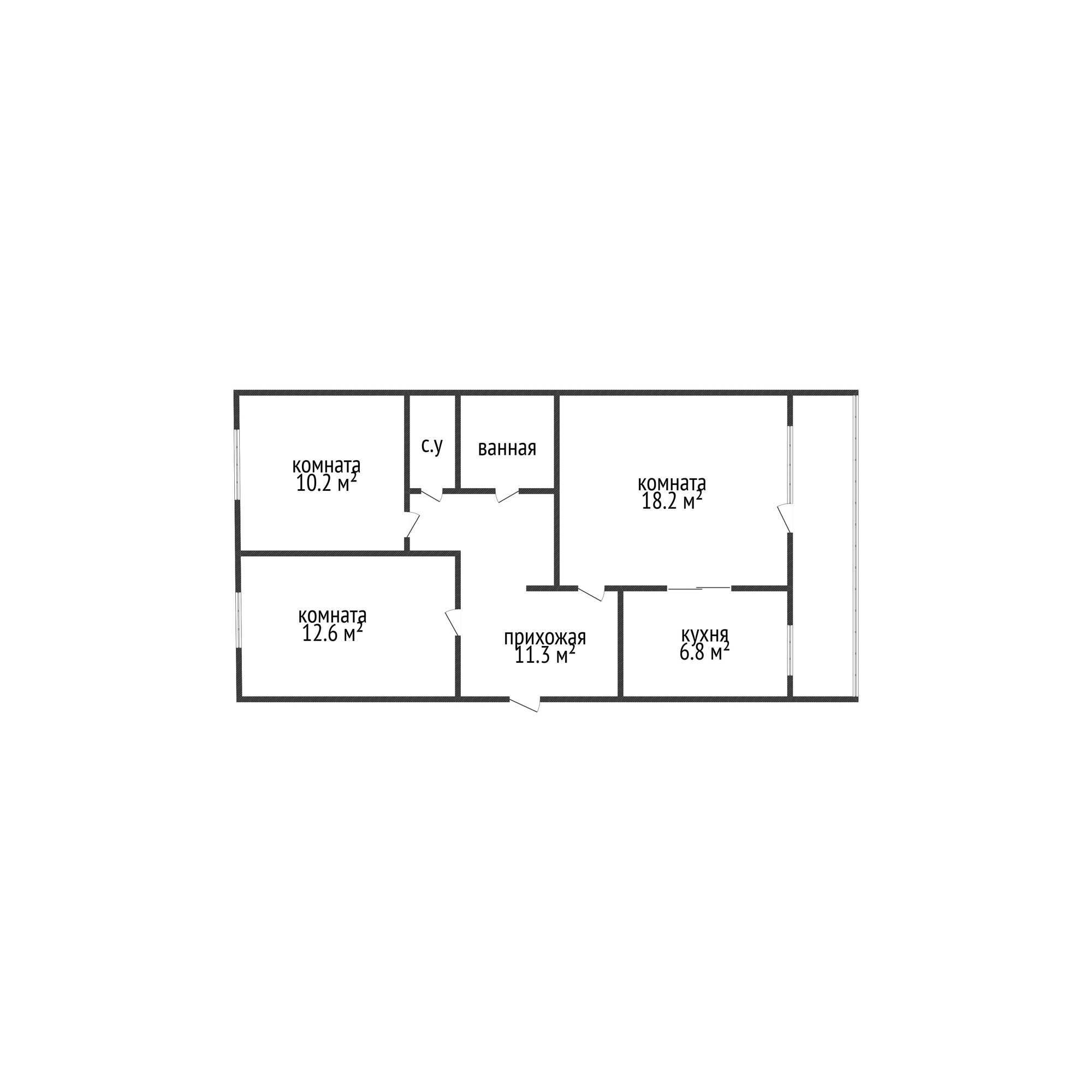 Продам 3-ком квартиру в 5 мкр