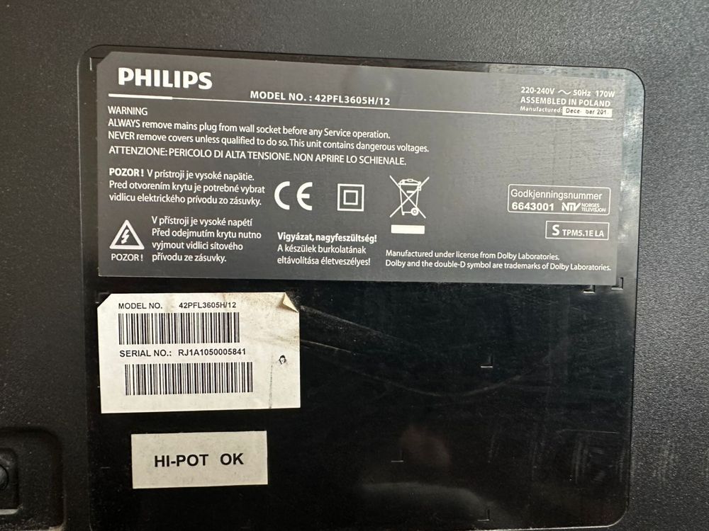 Телевизор philips 105 диагональ в хороше состоянии