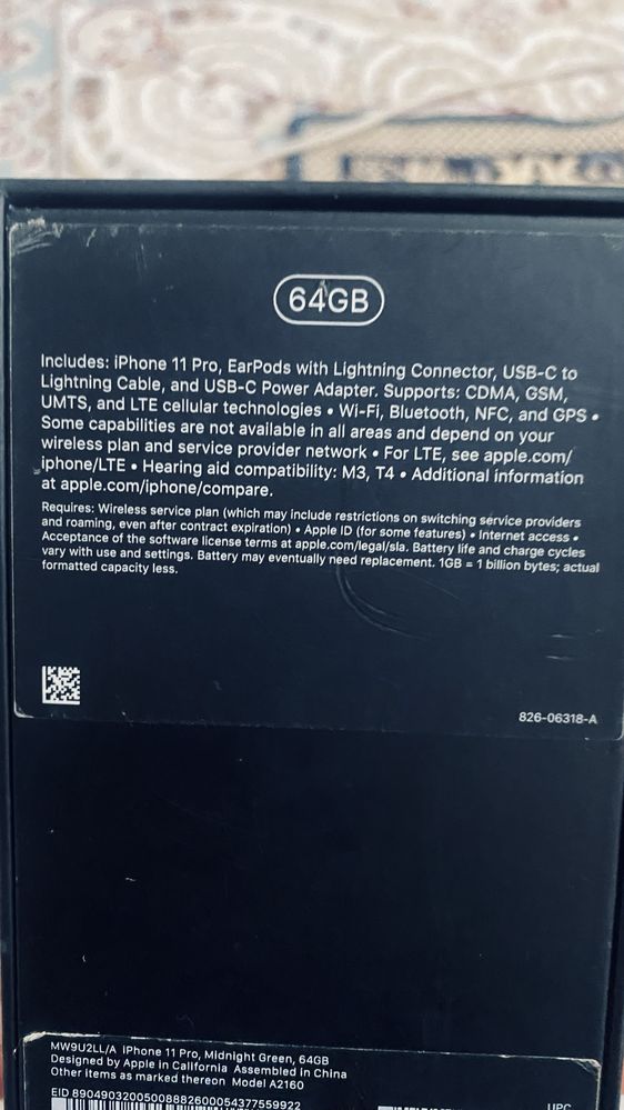 IPhone 11 pro,Midnight Green,64 gb