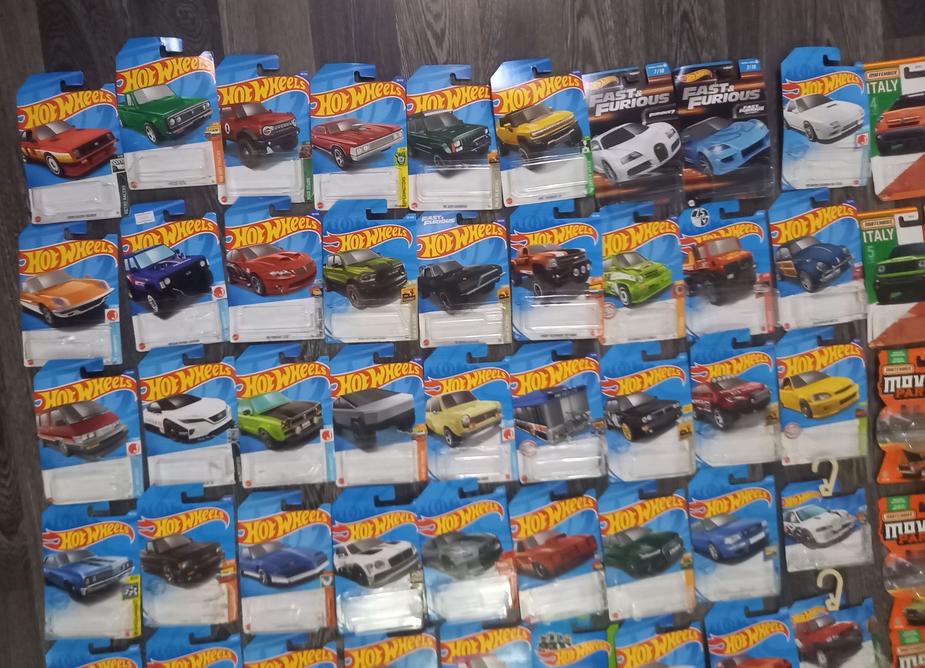 Пакет карточек упаковок hot wheels matchbox