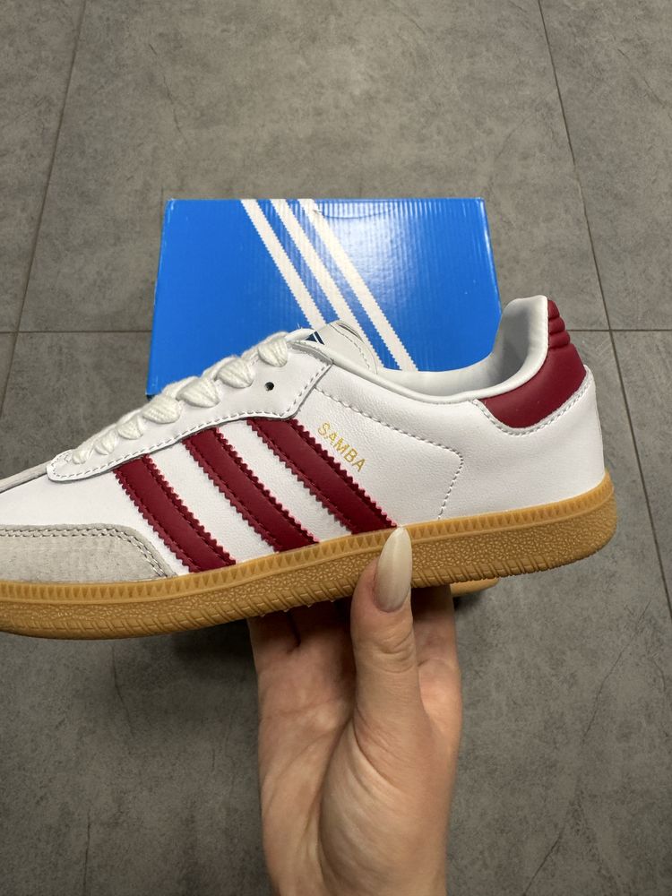Adidas Samba OG White Burgundy Gum