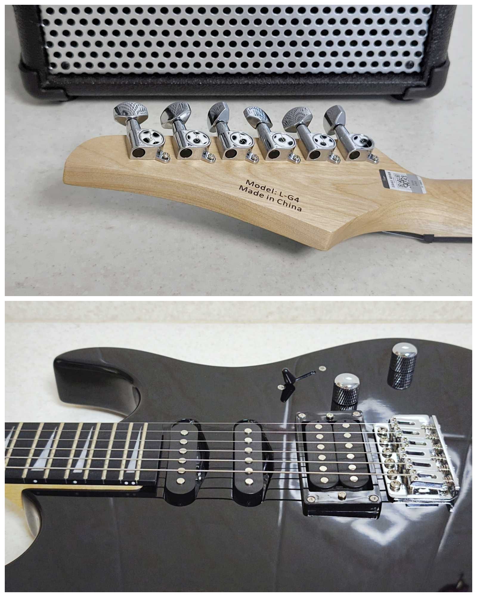 Новый комплект: электрогитара Smiger Superstrat + комбик Belcat и др.