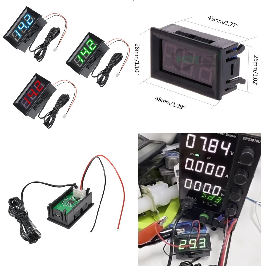 Вольтметр usb тестер постоянного напряжения 4-32в 0-100в ваттметр