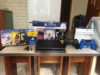 PlayStation 4 Slim 1 ТБ + 3 диска+ 2 геймпада + PS Plus 3 мес + 11 игр