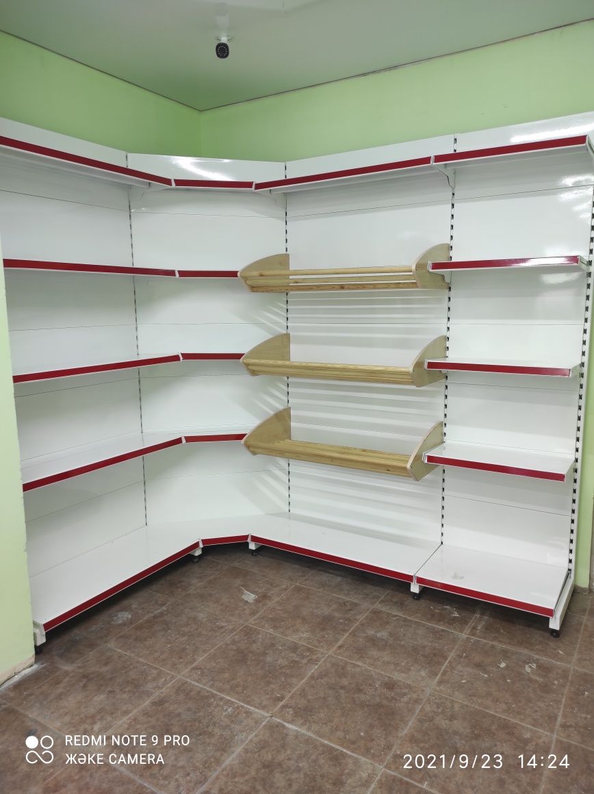 Витрина магазин стеллажи полки металлические эконом класс
