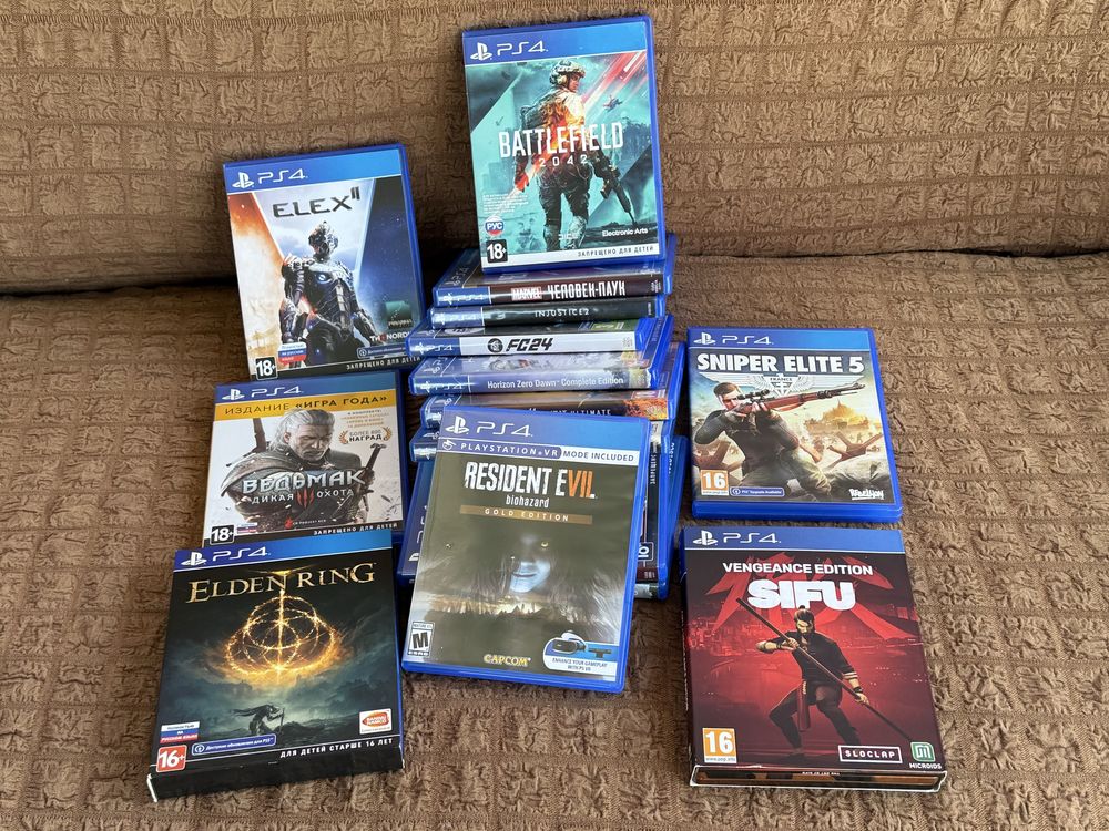 Игры на PlayStation 4,Elden Ring,Sifu,Resibent 7,Sniper Elite 5,FC24