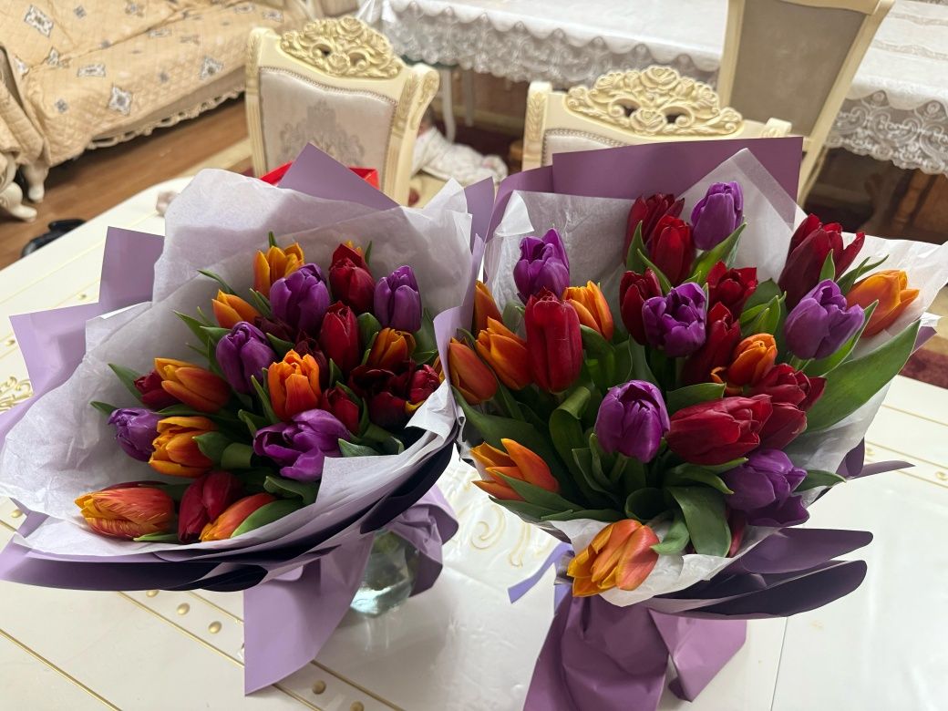 Цветы тюльпан 25 шт