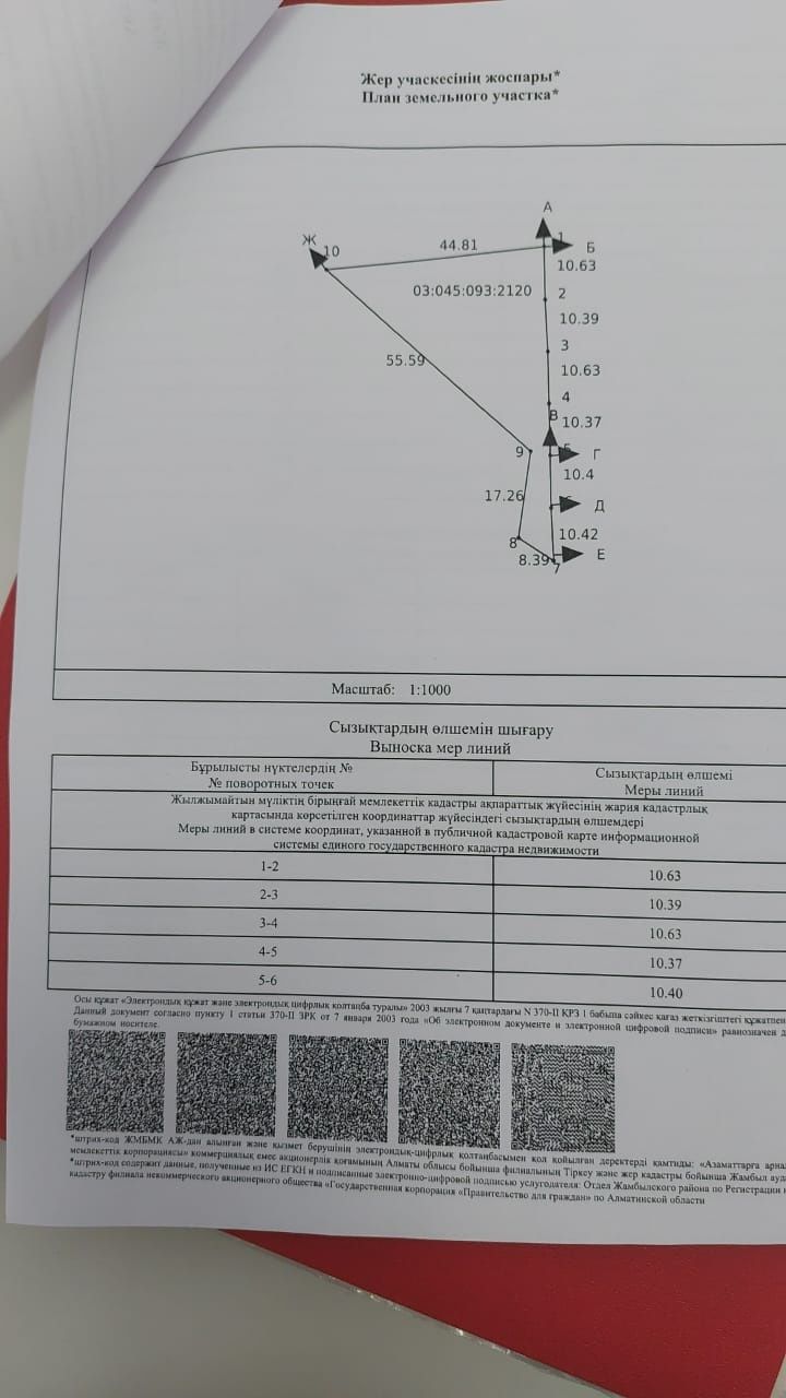 Земля Жамбыльский р-н, с. Каргалы 13 соток