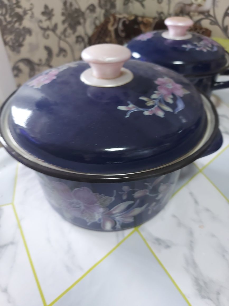 Кастрюли эмалированные