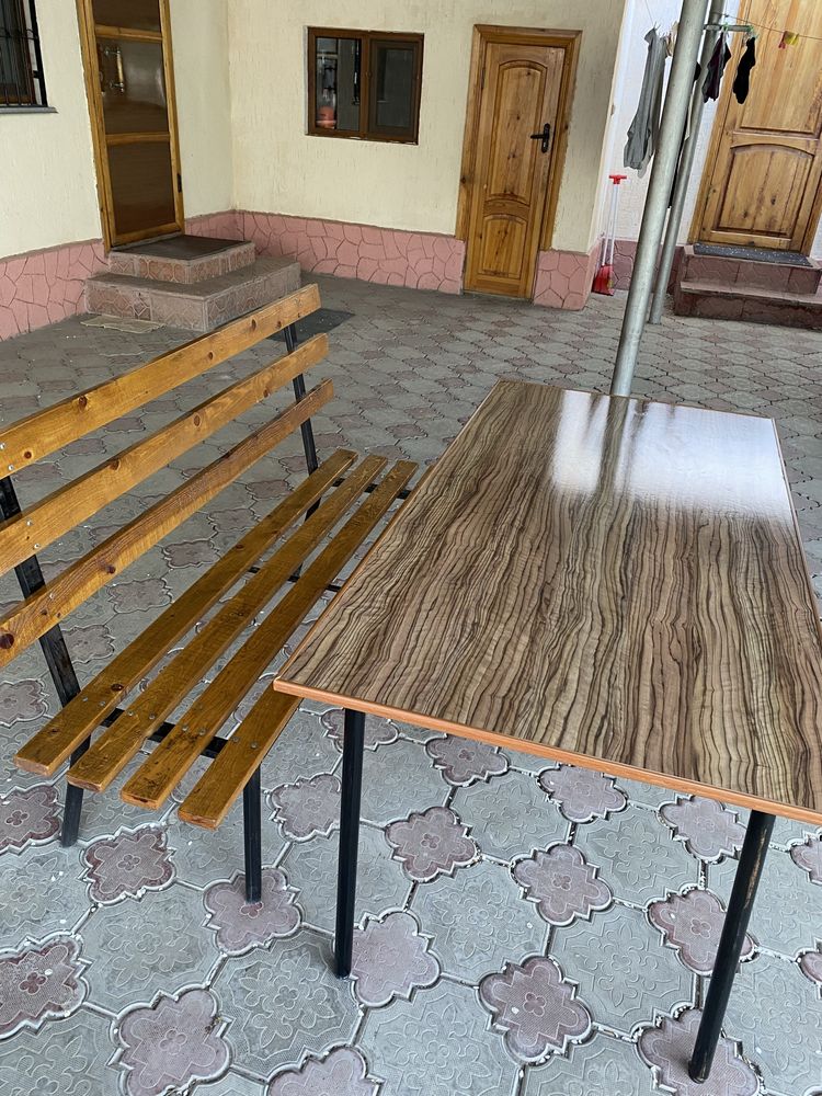 Продается: Стол и скамейка со спинкой