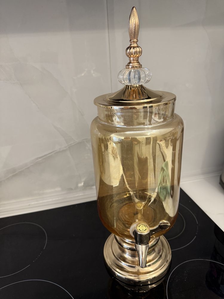 Новый лимонадник самовар золотой