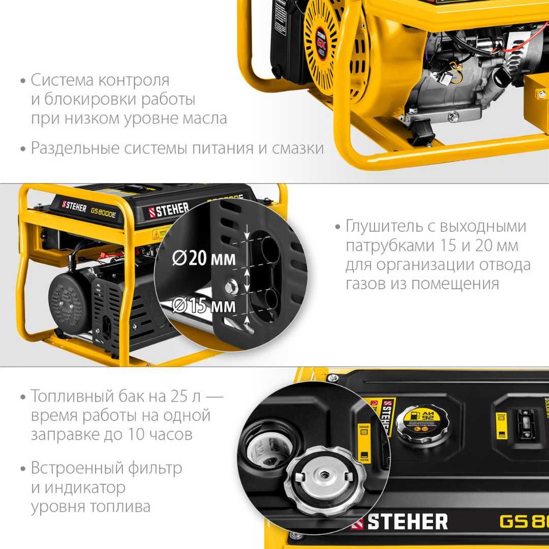 Генератор бензиновый
GS-8000Е