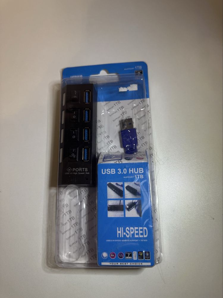 USB разветвитель 3.0 HUB HI-SPEED с 4 выходами (usb хаб)