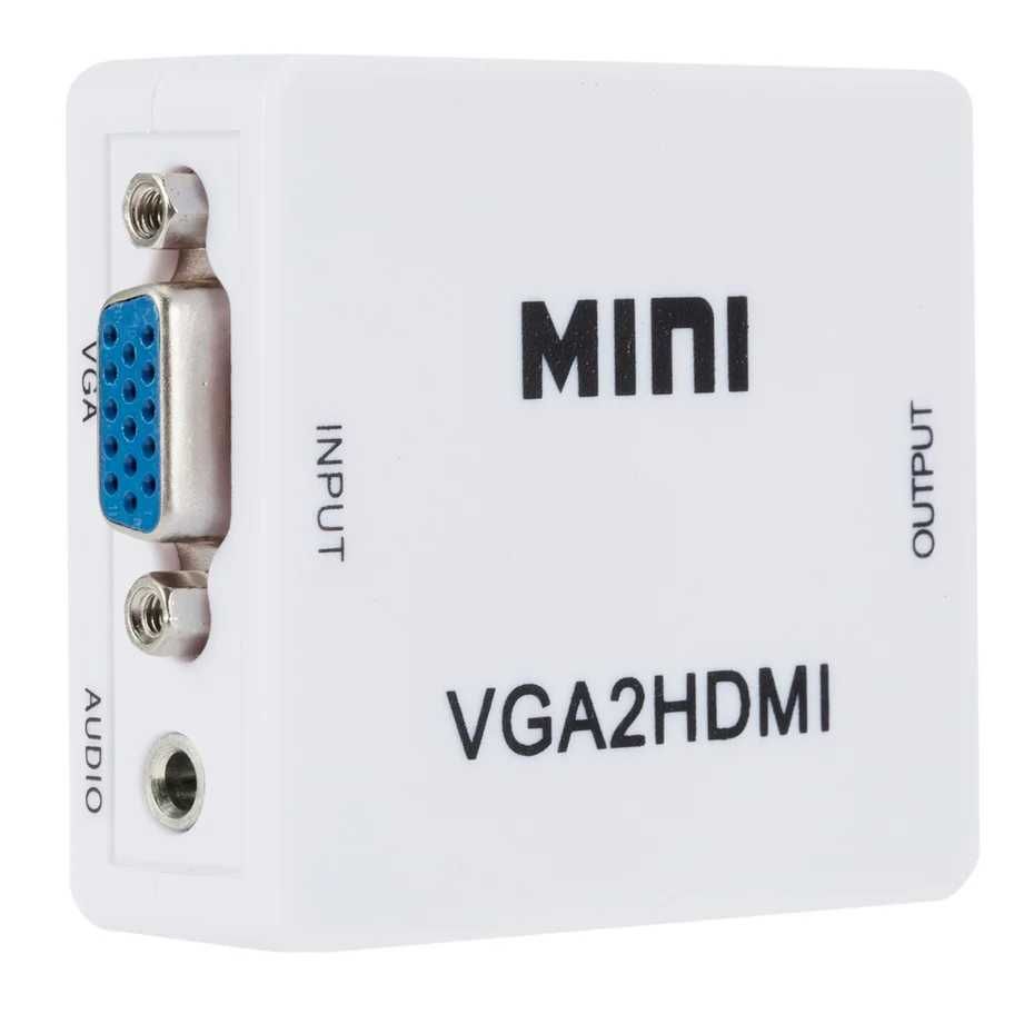 Переходник (адаптер) HDMI - VGA - HDMI конвертер кабели видео VGA DVI