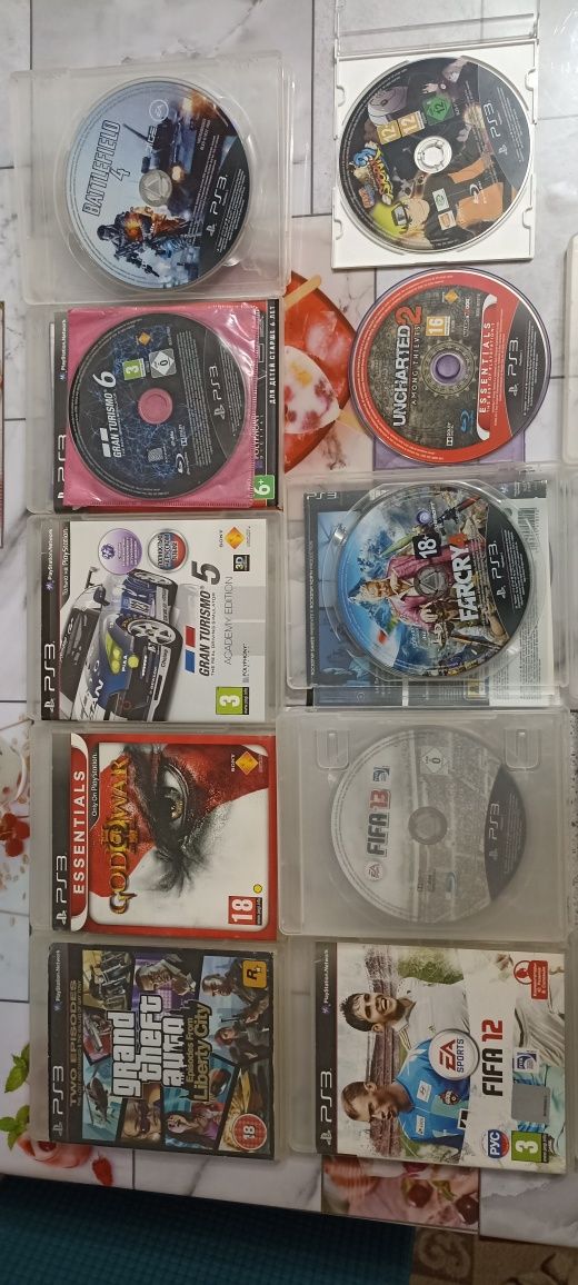 Продам игры на дисках на ps3