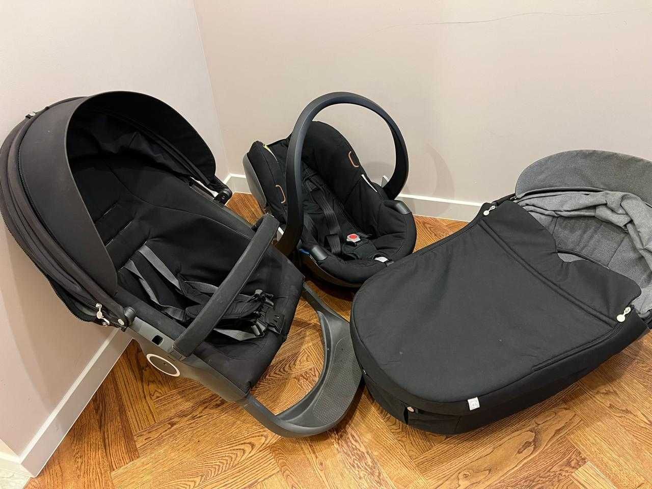 элитная коляска-трансформер Stokke Trailz 3-в-1 в отличном состоянии