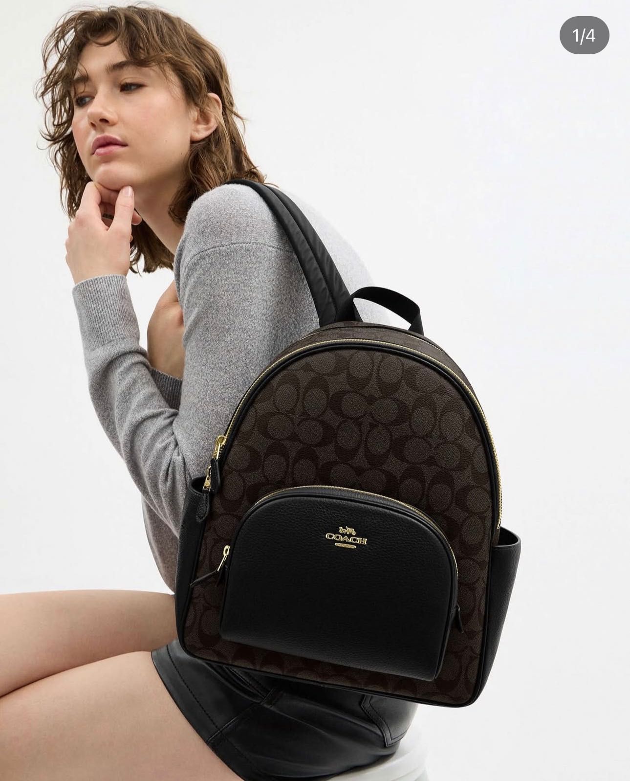 Кожаный рюкзак COACH
