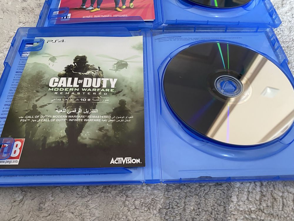 Диски на PS4 и для PS5 Call of Duty, Fifa 19.